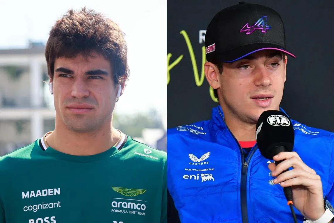 Lance Stroll (left) said Franco Colapinto should focus on scoring his first point, after the Argentine accused Stroll of "always taking people out" on track.