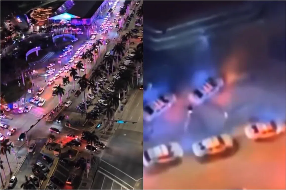 The video showed a figure that was at least 2.4m tall strolling outside the Bayside Marketplace shopping centre.