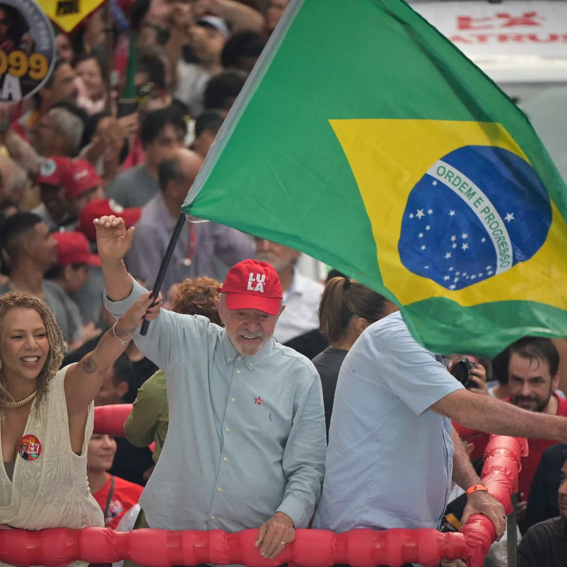 Brazilian President and Workers' Party (PT) candidate for reelection Luiz Inacio Lula da Silva attends a campaign rally, ahead of the general election, in Belo Horizonte, Brazil, October 2, 2026. REUTERS/Washington Alves