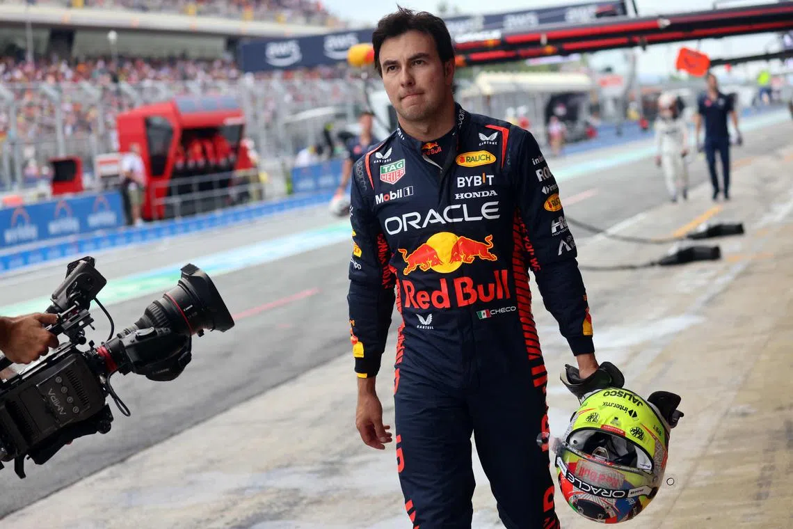 Red Bull Mexican driver Sergio Perez finished fourth at the Spanish Formula One Grand Prix.