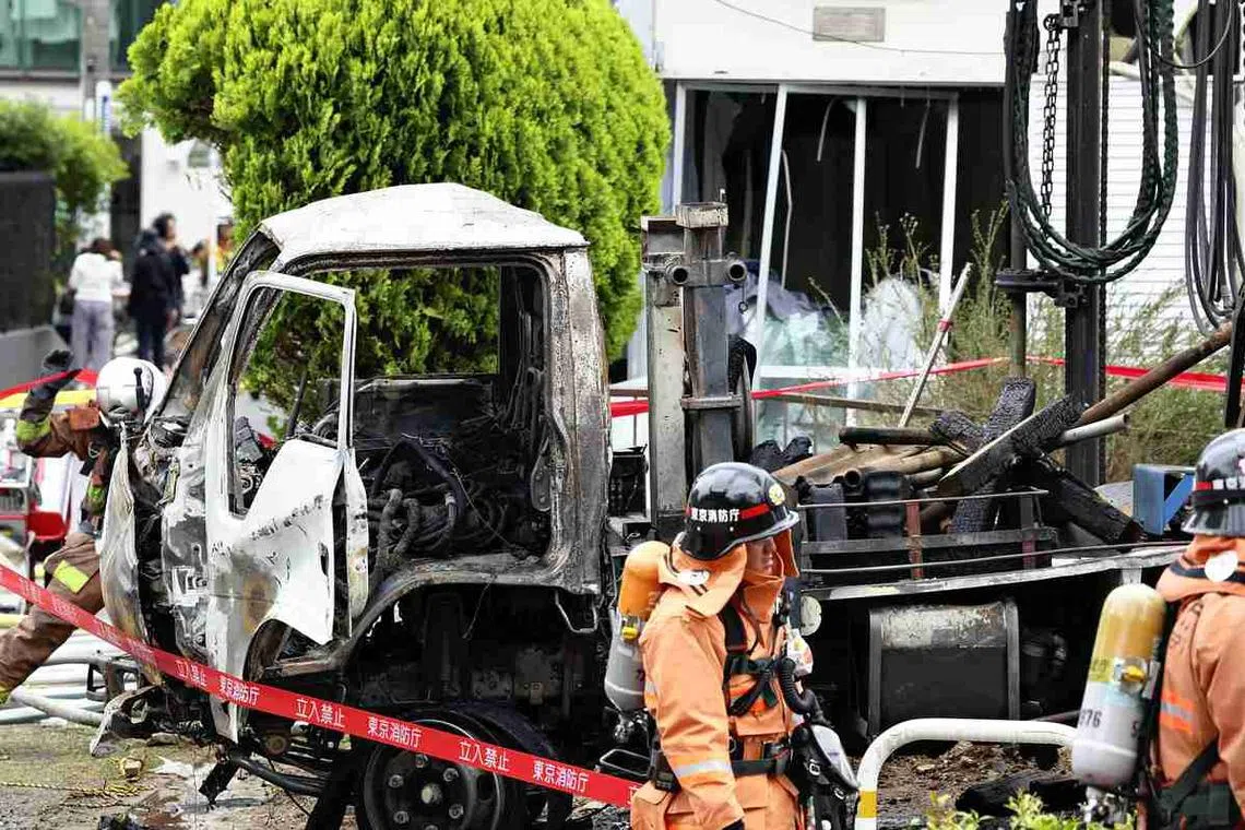 The police suspect the explosion may have been triggered by a gas leak from a pipe damaged during work to construct the foundation of a building.