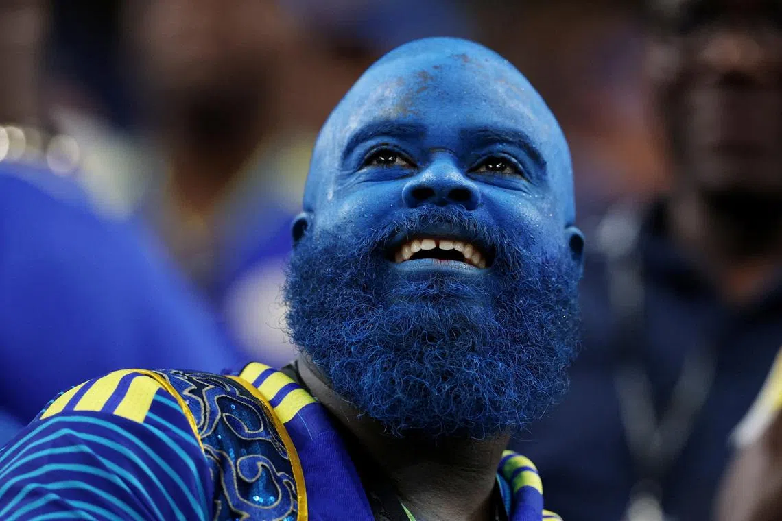 A Curacao fan inside the stadium before the FIFA World Cup 2026 match between Germany and Curacao, at the Houston Stadium, in Houston, Texas, US, on June 14, 2026.