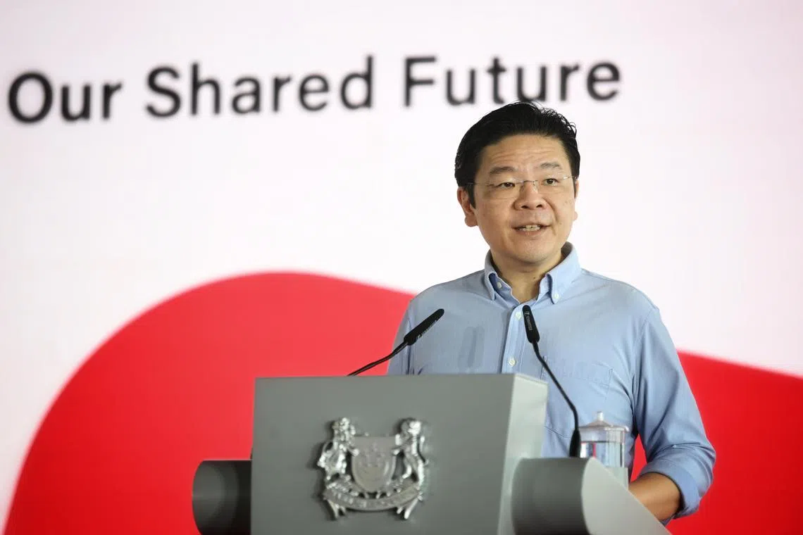 Slug: pixforward
ST PHOTO: Chong Jun Liang

DPM Lawrence Wong speaks before the launch of  the Forward Singapore Festival  on October 27, 2023.