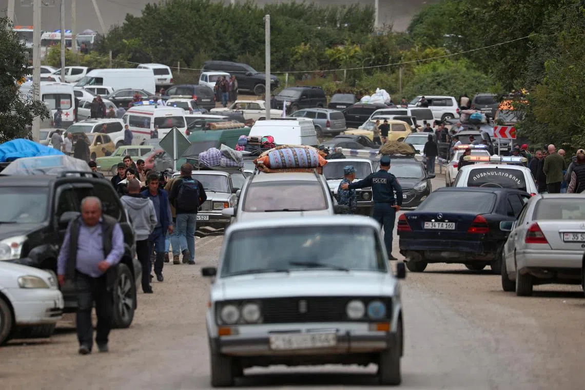 The exodus follows Azerbaijan taking full control of the enclave in a military operation last week.