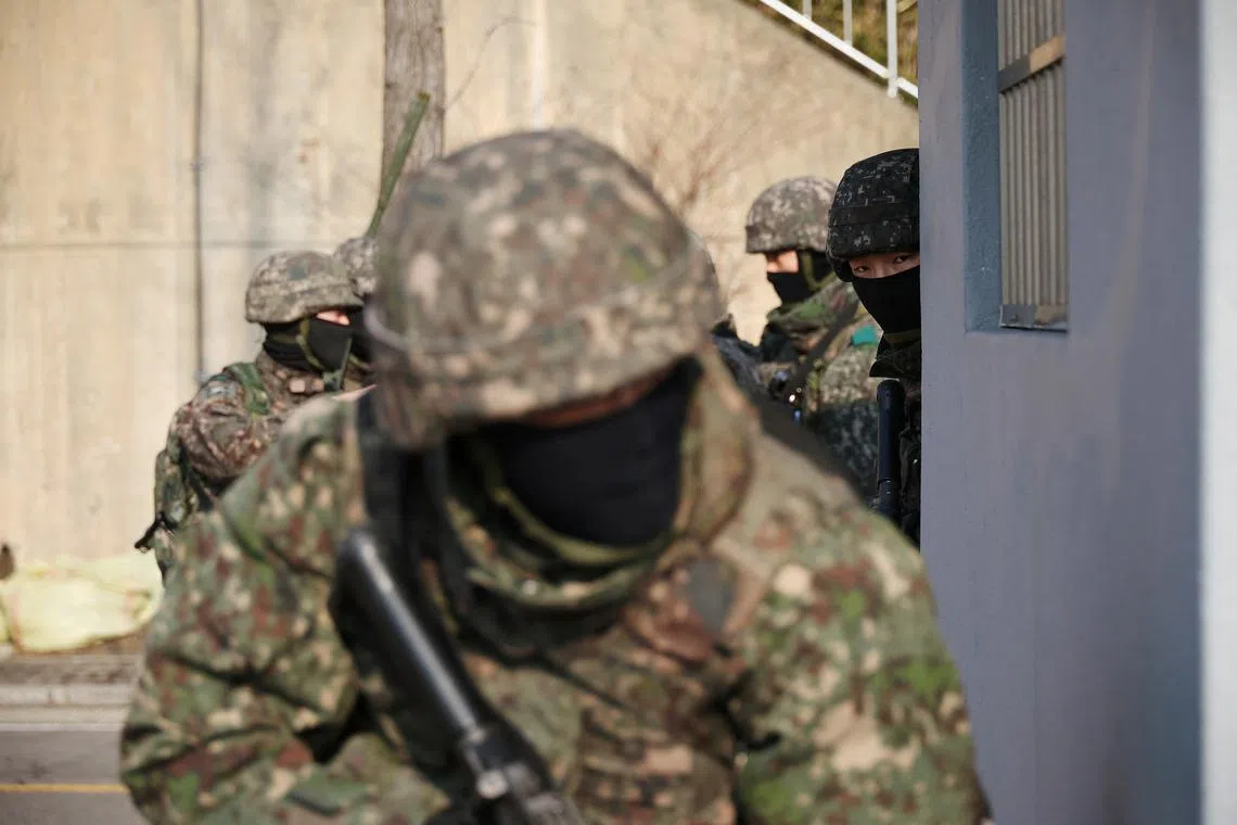 Able-bodied men in South Korea are required to serve in the military for 1.5 years or longer. 