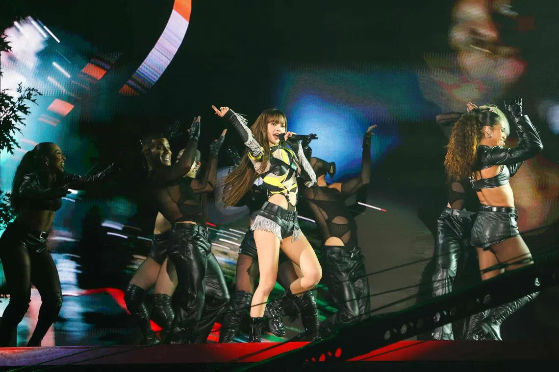 Thai rapper and singer Lisa, from South Korean group Blackpink, performs during the Global Citizen Festival at Central Park in New York City on September 28, 2024. (Photo by Charly TRIBALLEAU / AFP)