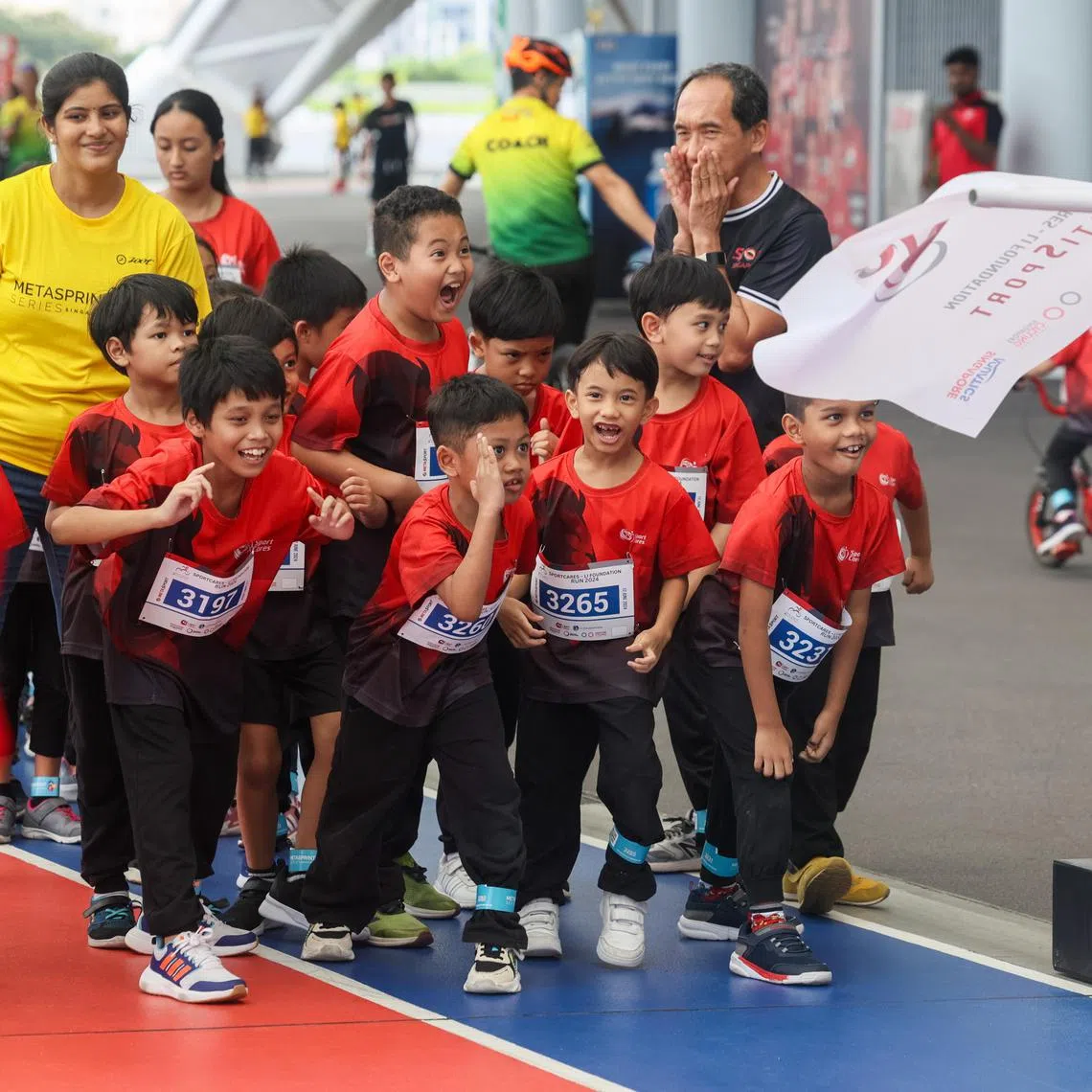 Children taking part in a SportCares – Li Foundation event in 2024. 