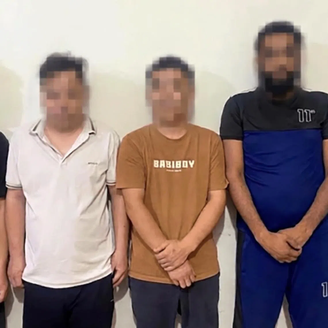 Five suspects were arrested.