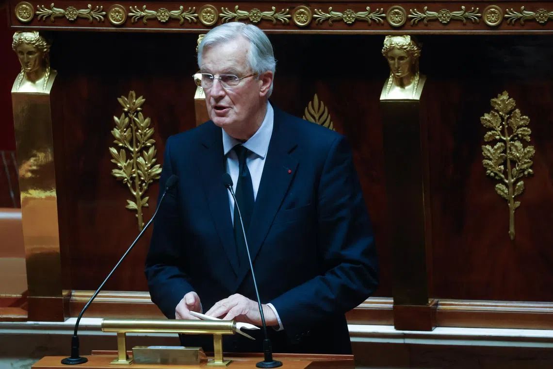 The Socialist party told Michel Barnier it would vote against him if he used article 49.3 to push through a budget.