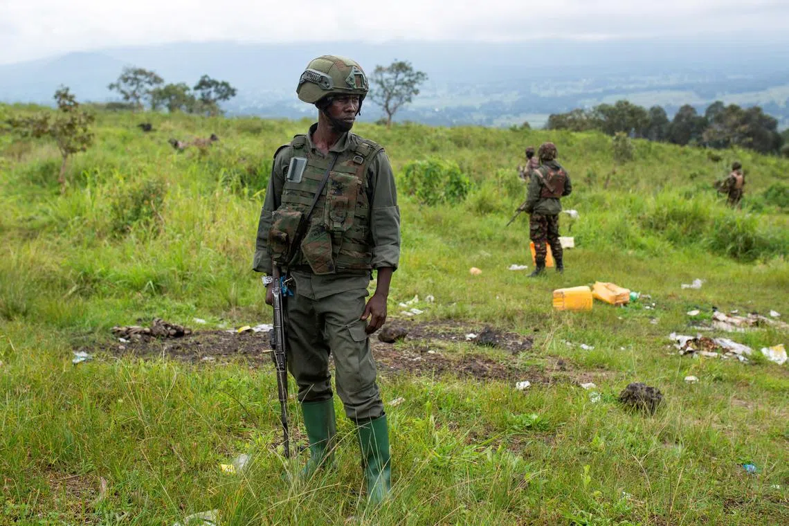 FILE PHOTO: Congolese M23 rebels are seen in Kibumba, near Goma, North Kivu province in the eastern Democratic Republic of Congo, December 23, 2022. REUTERS/Arlette Bashizi/File Photo/File Photo