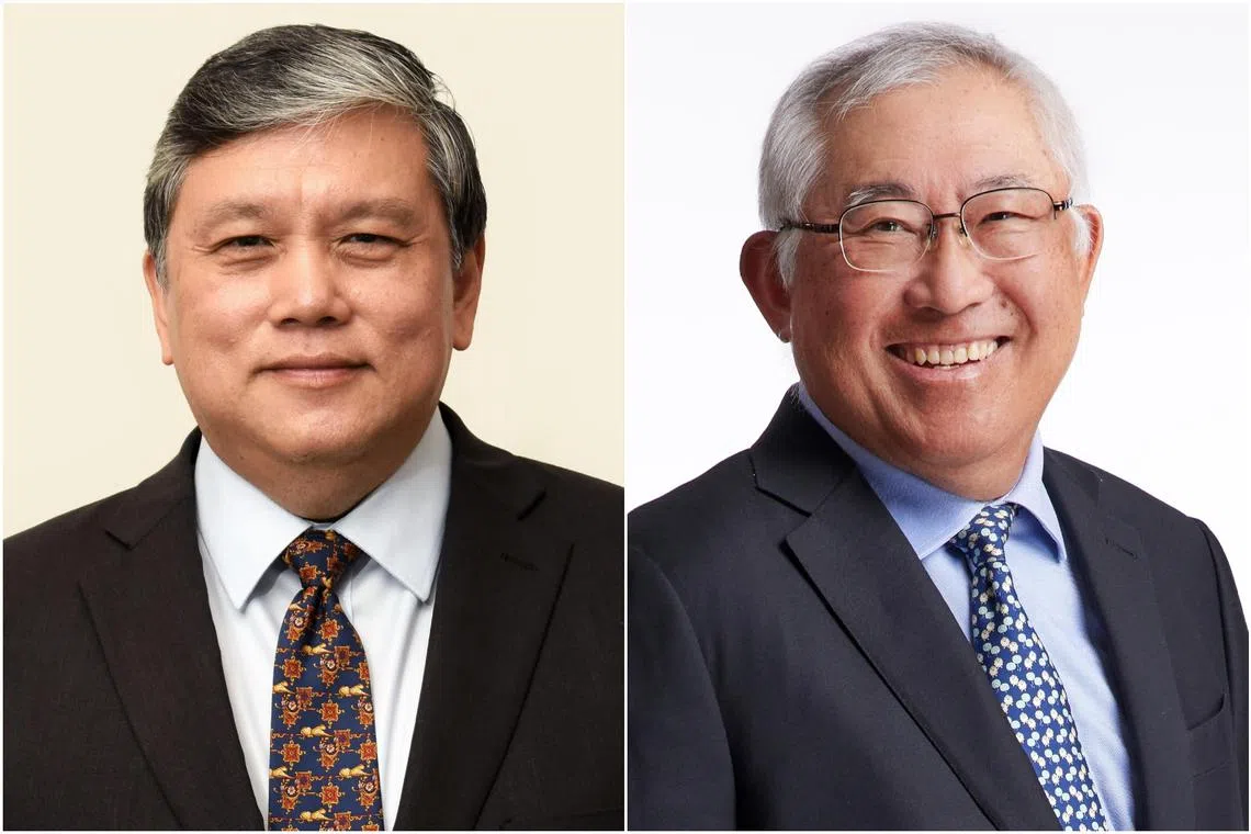 Mr Benny Lim Siang Hoe (left) will take over from Mr Bobby Chin Yoke Choong, who has served as HDB’s chairman since 2016.