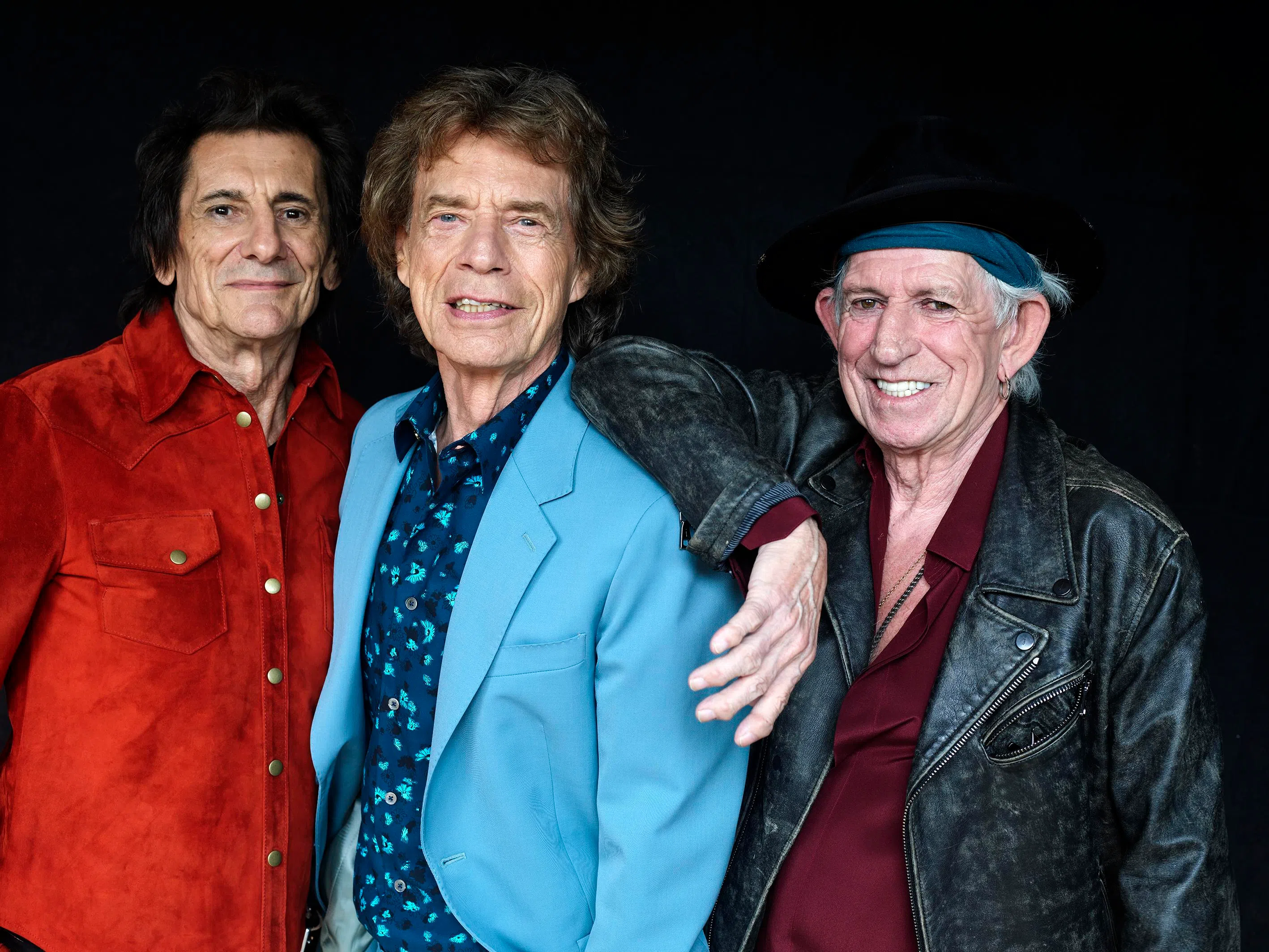 (From left) Ronnie Wood, Mick Jagger and Keith Richards of The Rolling Stones.