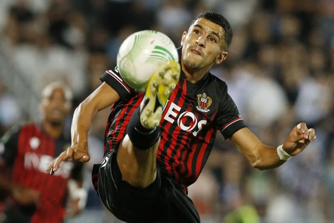 Soccer Football - Europa Conference League - Group D - Partizan Belgrade v OGC Nice - Partizan Stadium, Belgrade, Serbia - September 15, 2022 OGC Nice's Youcef Atal in action REUTERS/Novak Djurovic/File Photo