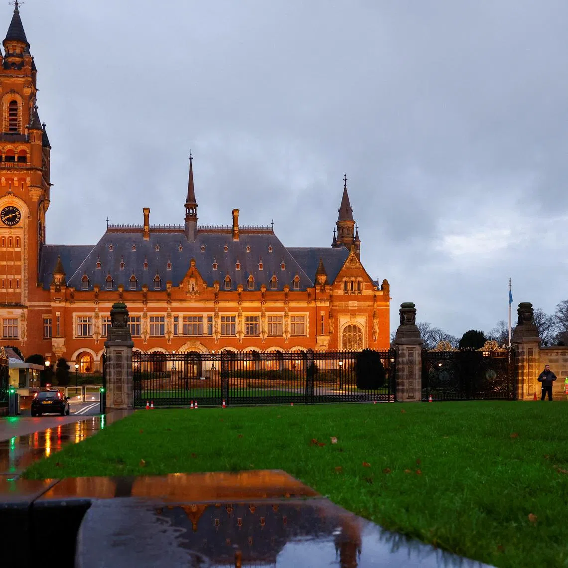 FILE PHOTO: A general view of a building of United Nations' top court International Court of Justice (ICJ) in The Hague, Netherlands, December 2 2024. REUTERS/Piroschka van de Wouw/File Photo