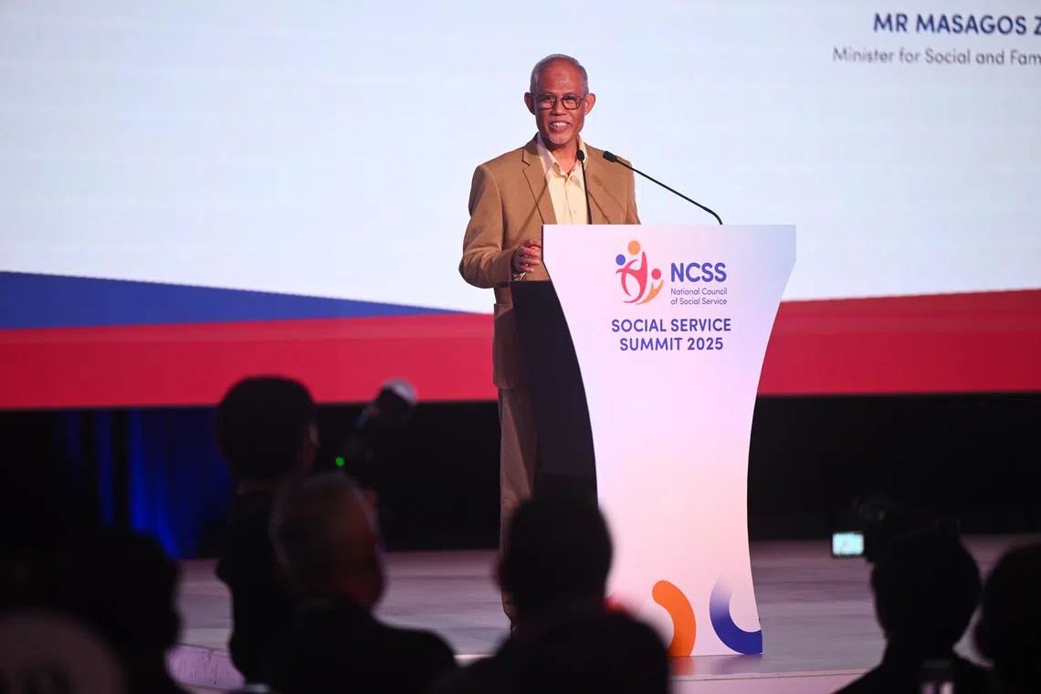 ST20250702_202518000462 Azmi Athni smfund02//

Mr Masagos Zulkifli, Minister for Social and Family Development, speaking at at the Social Service Summit 2025 on July 2, 2025. 

ST PHOTO: AZMI ATHNI