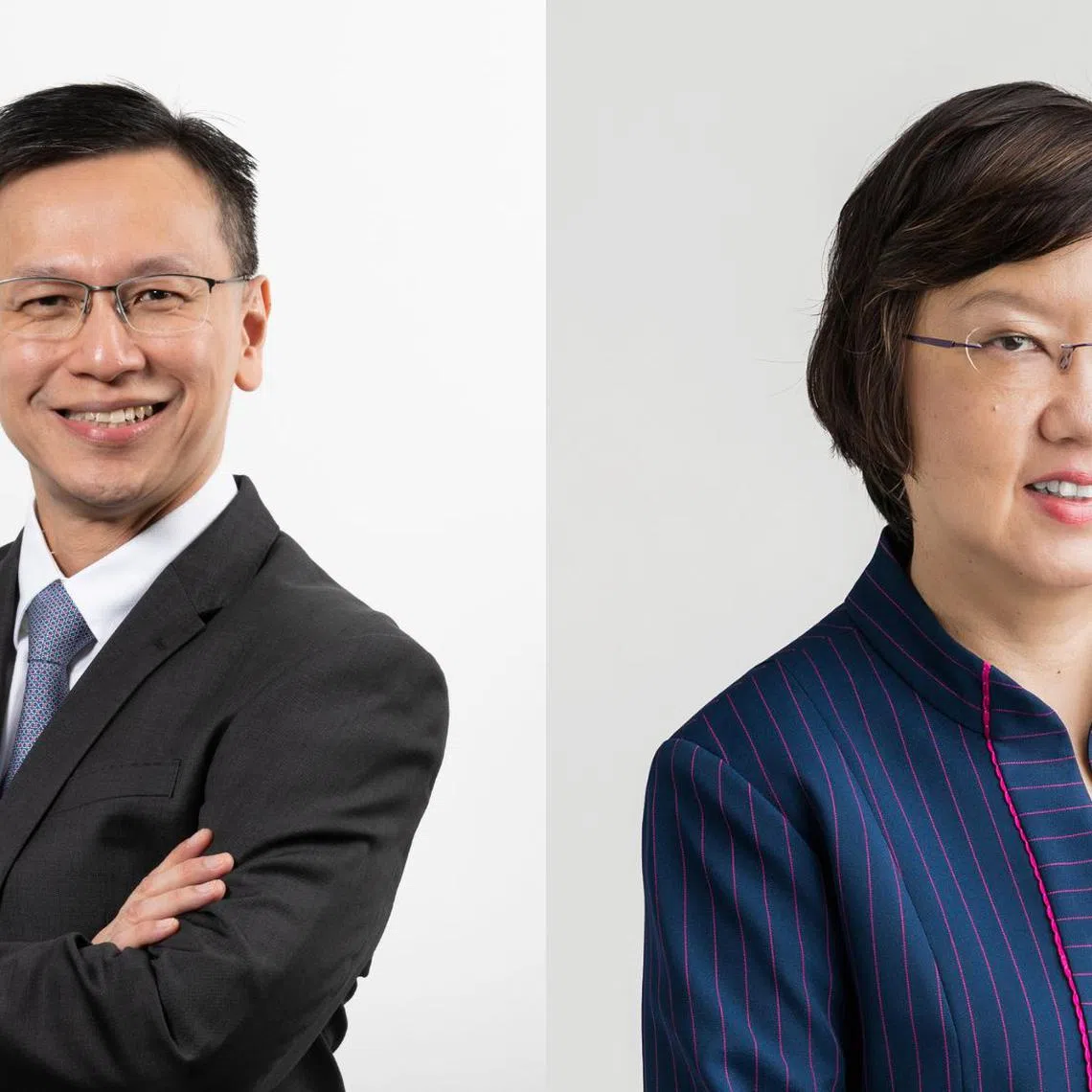 Mr Lai Chung Han (left) will take over from Mrs Tan Ching Yee (right) from May 1.