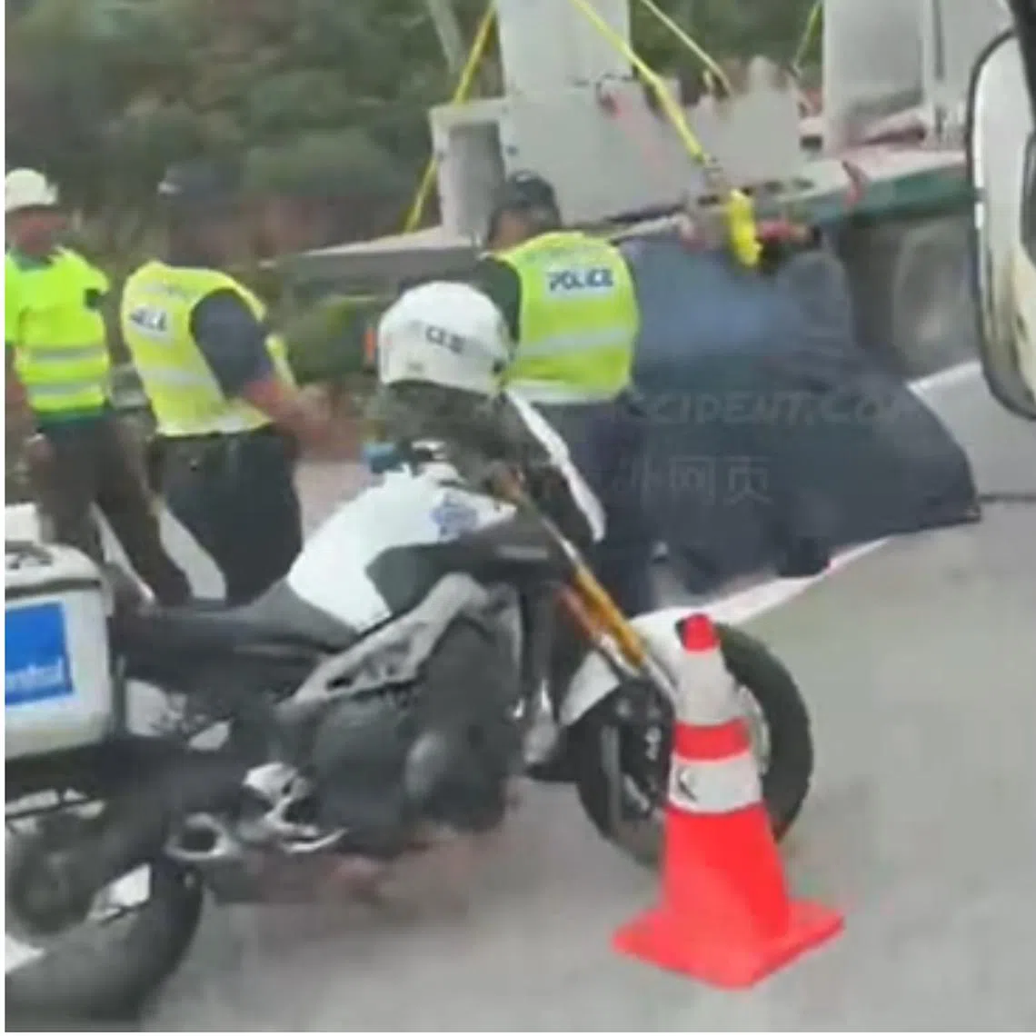 The authorities were alerted to the accident along BKE towards PIE before SLE exit at about 6.50am on July 25.