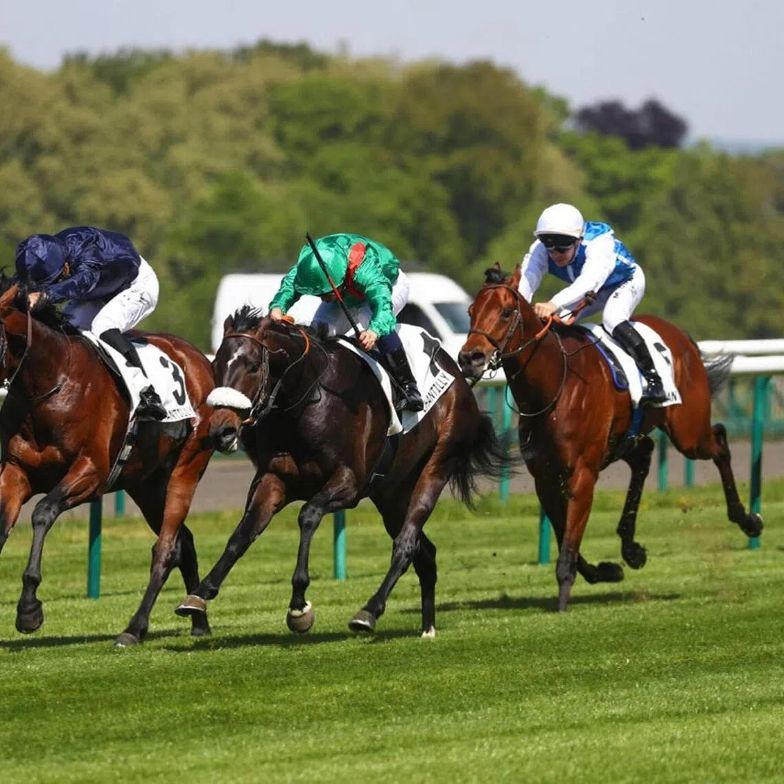 Dolmalan (Mickael Barzalona) defeating Coolmore's Montreal (Christophe Soumillon) by a head in the Listed Prix de Suresnes (2,000m) at Chantilly on April 28. Winner and runner-up renew rivalry in the Group 1 Prix du Jockey Club (2,100m) at the same course on May 31.