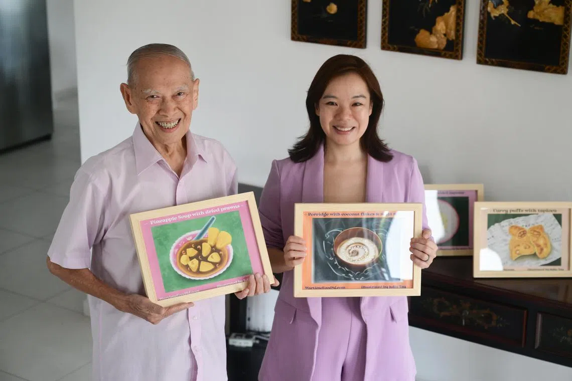 ST20241209_202409600515 yhwar Azmi Athni/Goh Yan Han//

Ms Julia Tay, arts educator and illustrator who is in her late 30s, and Father Michael Teo, 87, a retied priest, on Dec 9, 2024.

ST PHOTO: AZMI ATHNI