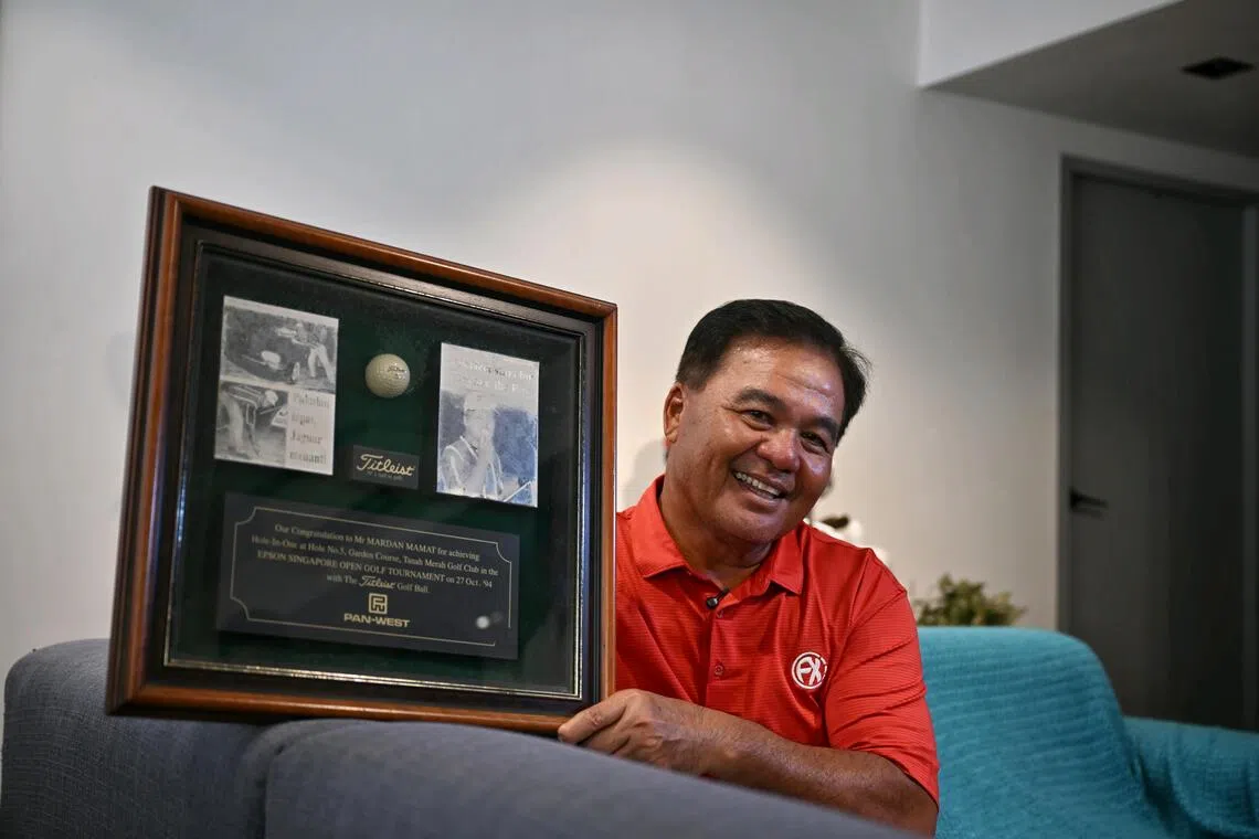 Mardan Mamat still has the ball he made a hole-in-one with at the 1994 Singapore Open.
