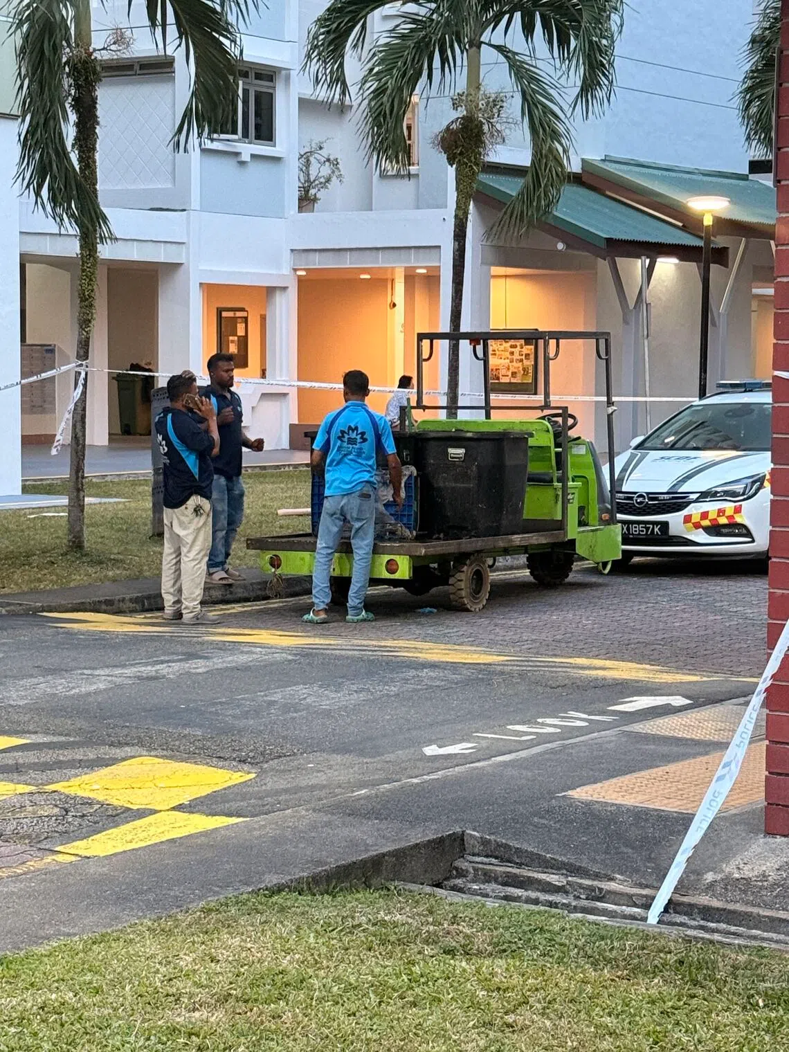 At about 6.50pm, there were about three SCDF vehicles and four police cars.