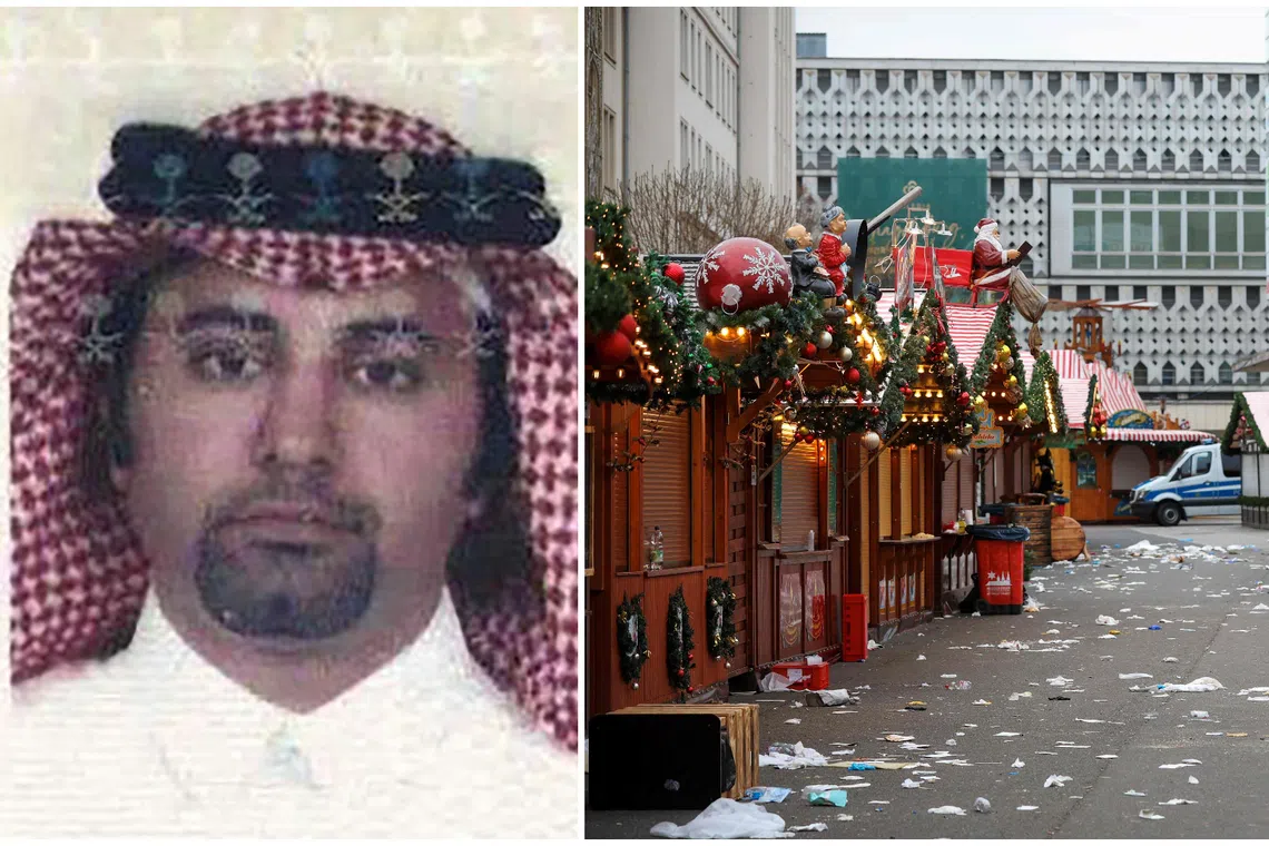 Taleb Jawad al-Abdulmohsen was arrested next to the battered vehicle after the attack in Dec 2024, in the eastern city of Magdeburg.
