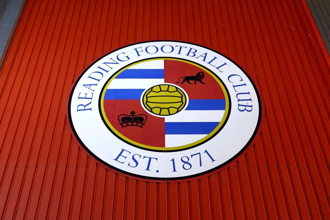Soccer Football - League One - Reading v Derby County - Madejski Stadium, Reading, Britain - January 23, 2024 General view of the Reading badge outside the stadium before the match  Action Images/Andrew Boyers/ File Photo