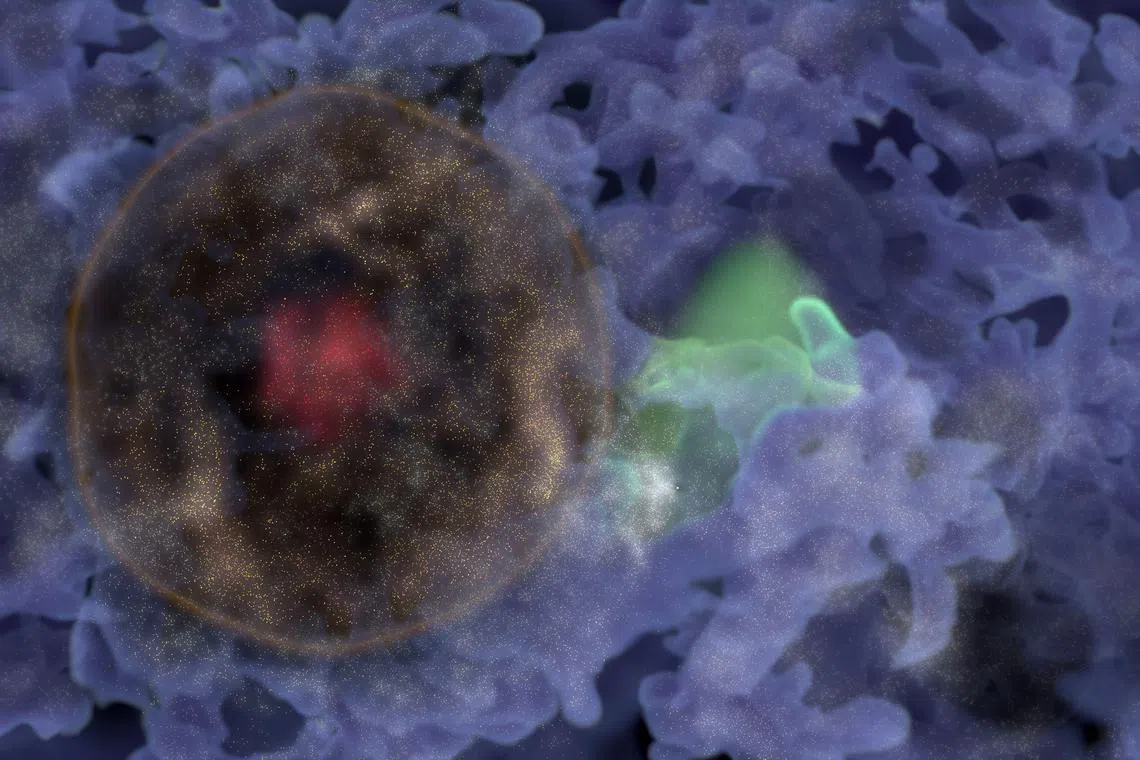 The bubble spans a billion light years, making it 10,000 times wider than the Milky Way galaxy.