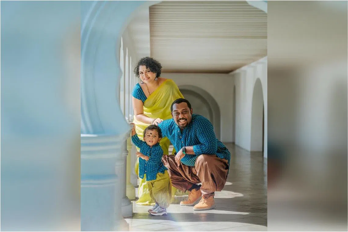 Singaporean actor Ebi Shankara spends quality time over the weekends with his wife and their son.