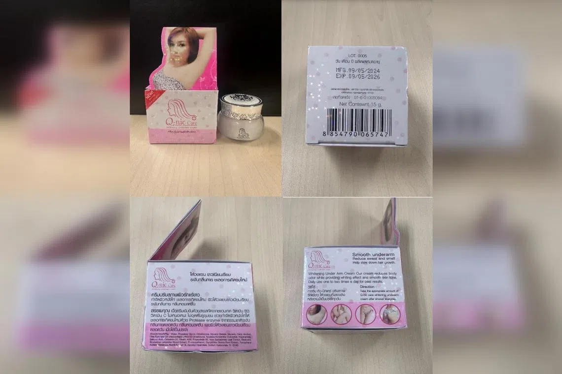 Q-nic Care Whitening Underarm Cream was found to contain “very high” levels of mercury. HSA has seized all quantities of the product sold at Lucky Plaza.