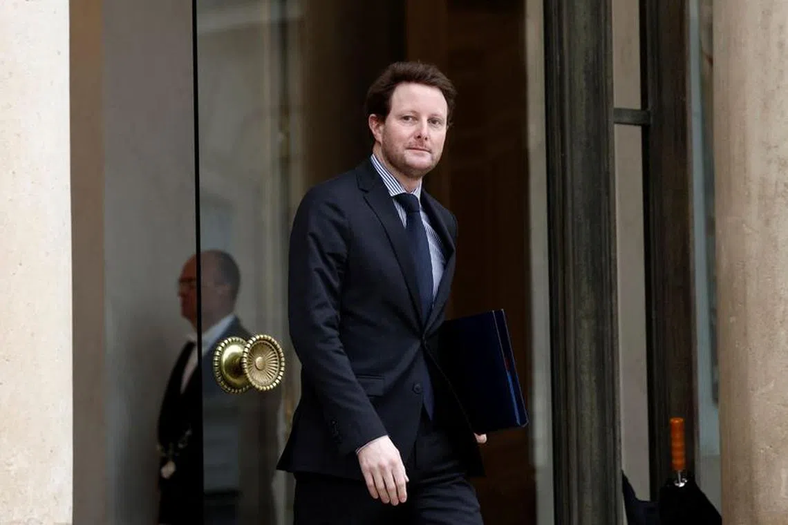 French Junior Minister for Transports Clement Beaune leaves following the weekly cabinet meeting and an official presentation of the pension reform plan at the Elysee Palace in Paris, France, January 23, 2023. REUTERS/Benoit Tessier