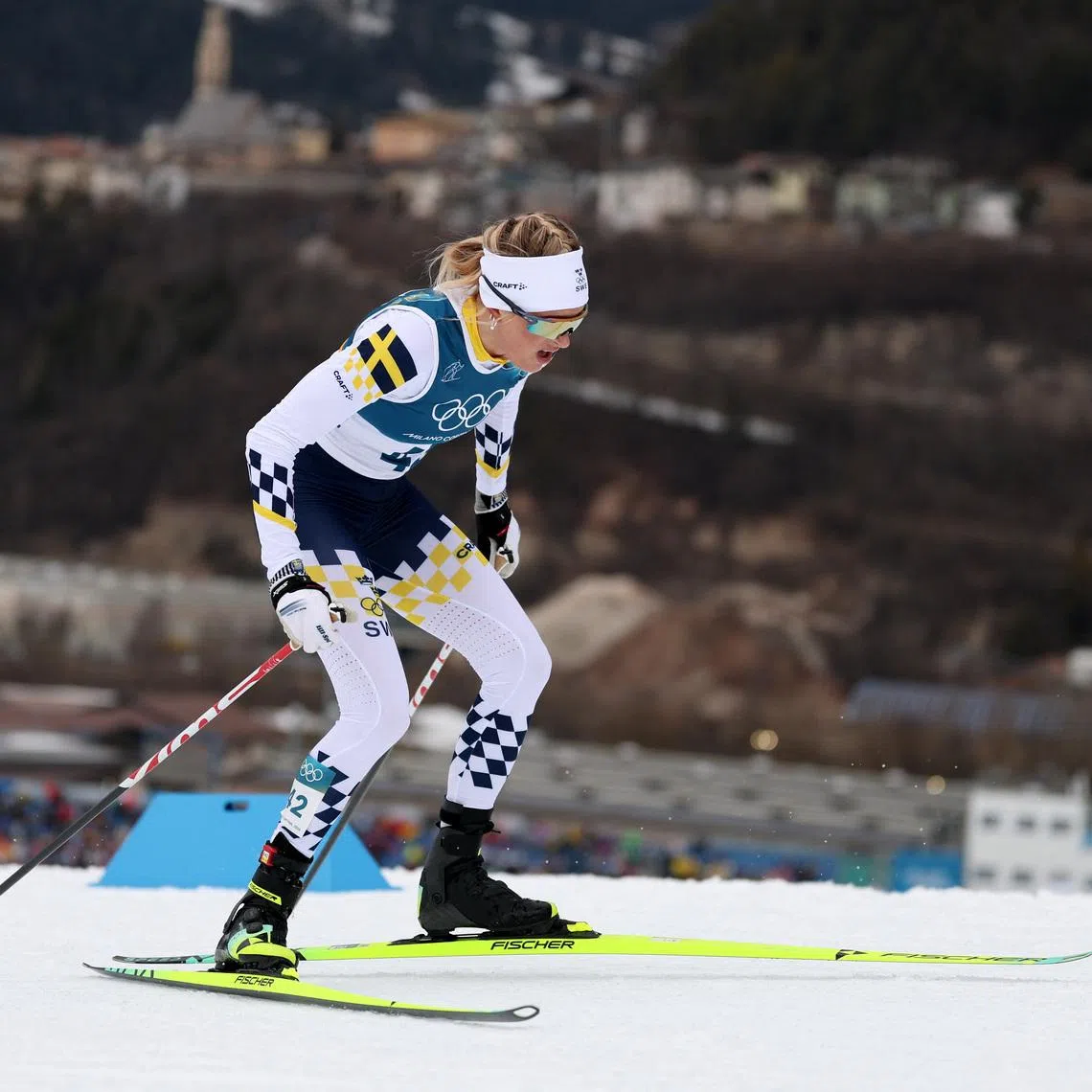 Milano Cortina 2026 Olympics - Cross-Country Skiing - Women's 10km Interval Start Free - Tesero Cross-Country Skiing Stadium, Lago, Italy - February 12, 2026. Frida Karlsson of Sweden in action REUTERS/Kacper Pempel