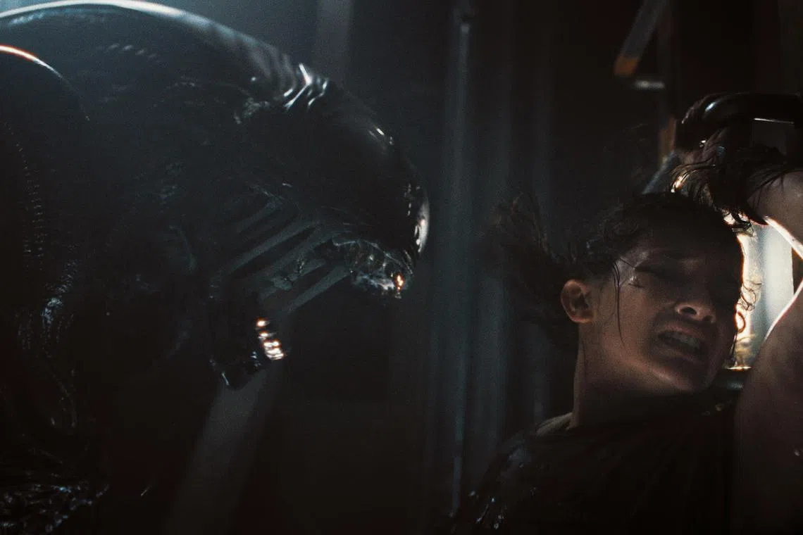 Cailee Spaeny (right) as Rain Carradine in Alien: Romulus. 