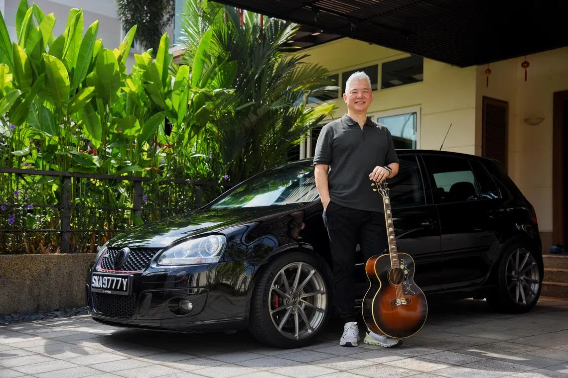 ST20240516_202447960492/ntmycar17/Heng Yi-Hsin/Lee Nian Tjoe/

Profile of Ex-automotive Industry Executive Brinal Chua, 57, with his 16-year-old Volkswagen Golf GTI at his Frankel residence on May 16, 2024. 

ST PHOTO: HENG YI-HSIN