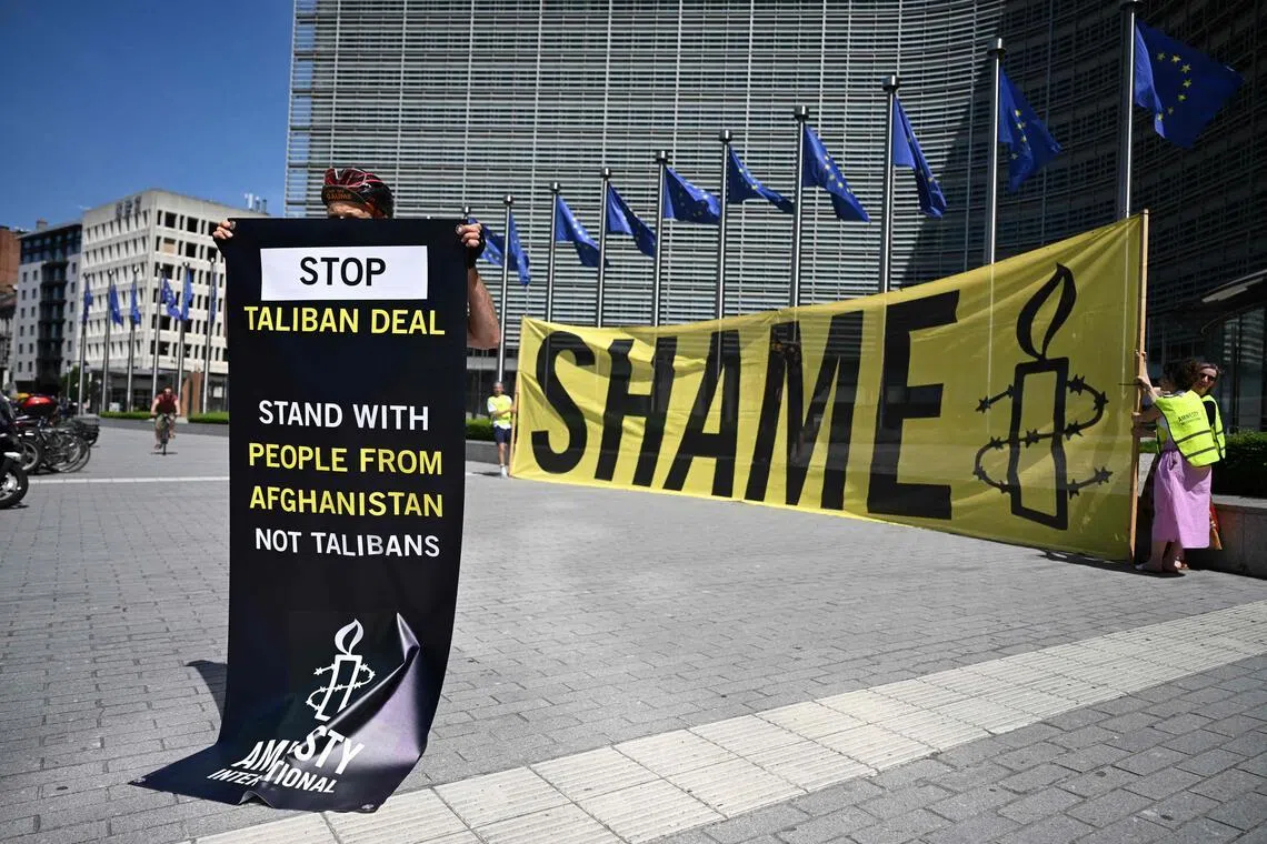 Rights groups have denounced the meeting as legitimising the Taliban government.