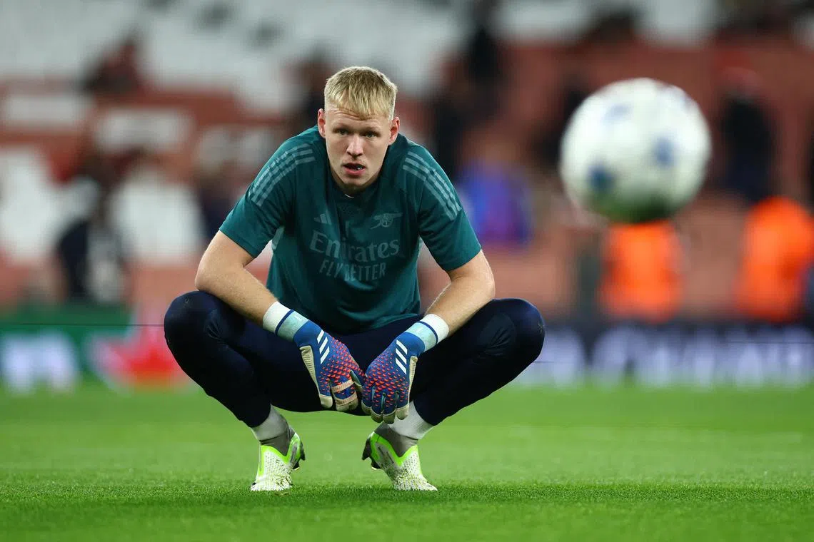 Arsenal goalkeeper Aaron Ramsdale has often been left out in the cold by manager Mikel Arteta this season.