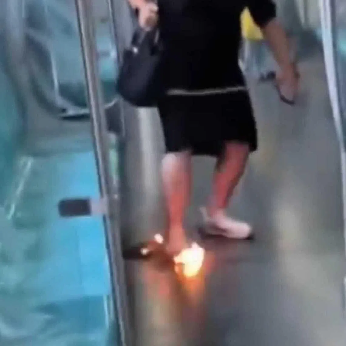 A power bank caught fire in a train carriage at Admiralty MRT station on March 16, 2026.