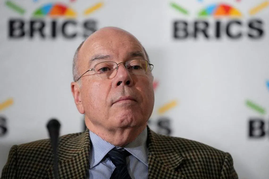FILE PHOTO: Brazil's Foreign Minister Mauro Vieira attends a press conference as BRICS foreign ministers meet in Cape Town, South Africa, June 1, 2023. REUTERS/Nic Bothma/File Photo