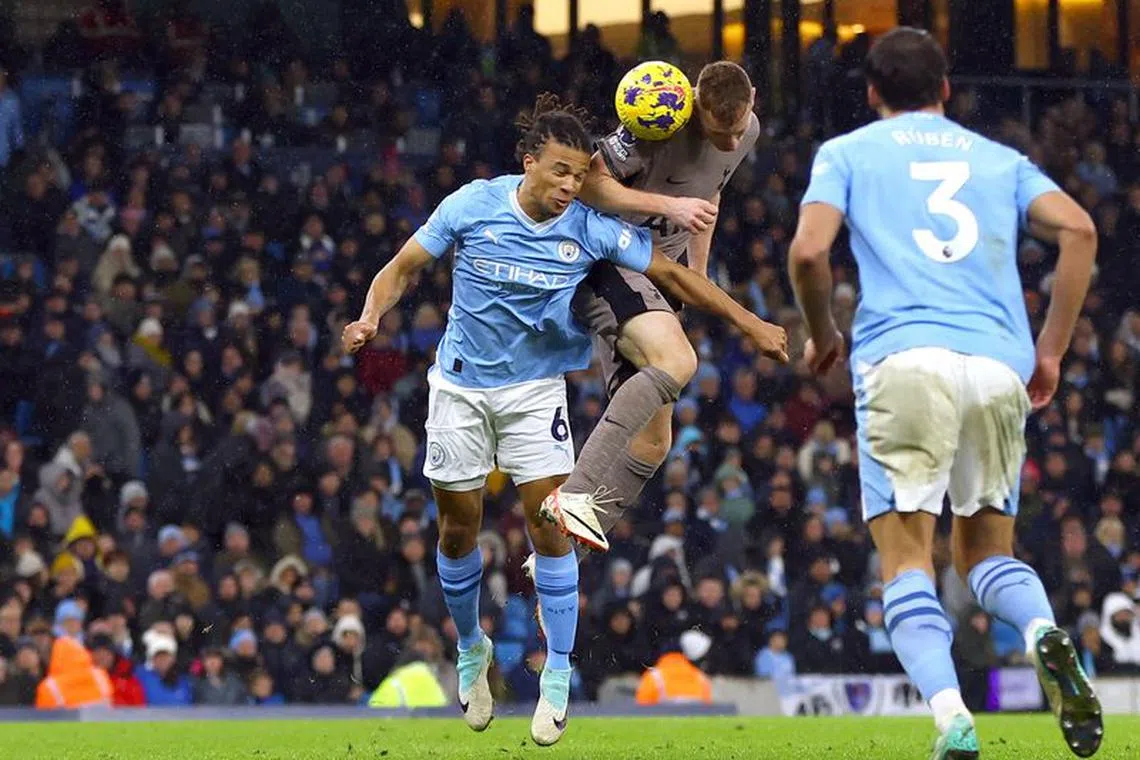 Soccer Football - Premier League - Manchester City v Tottenham Hotspur - Etihad Stadium, Manchester, Britain - December 3, 2023 Tottenham Hotspur's Dejan Kulusevski scores their third goal Action Images via Reuters/Lee Smith