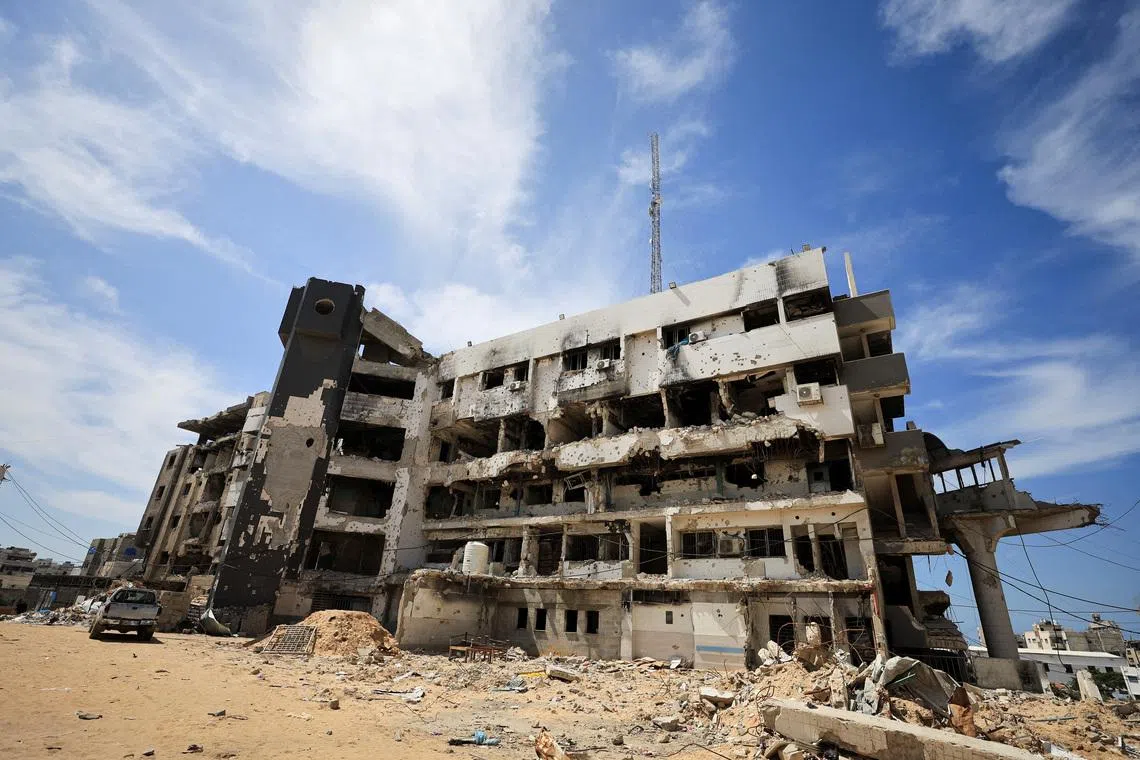 The damaged Al-Shifa Hospital during the war in Gaza City, March 31, 2026. REUTERS/Dawoud Abu Alkas