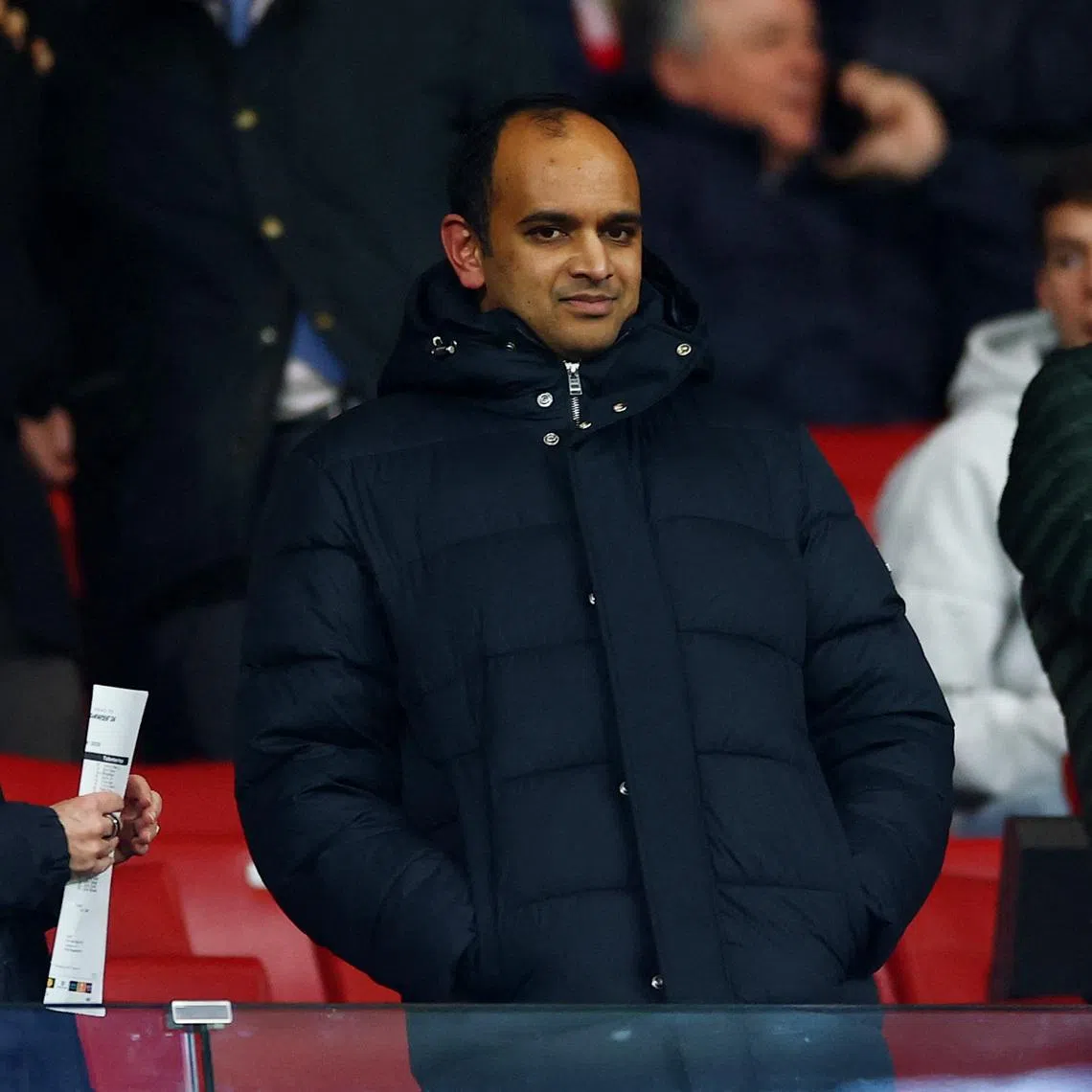 FILE PHOTO: Soccer Football - UEFA Champions League - Round of 16 - First Leg - Atletico Madrid v Tottenham Hotspur - Riyadh Air Metropolitano, Madrid, Spain - March 10, 2026 Tottenham Hotspur Chief Executive Vinai Venkatesham in the stands Action Images via Reuters/Matthew Childs/ File Photo