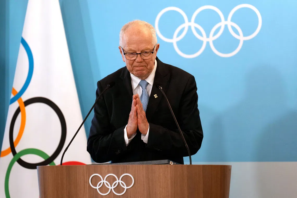 Milano Cortina 2026 Winter Olympics - IOC Session - Milan, Italy - February 22, 2026 Olle Dahlin, President of the International Biathlon Union during an IOC session Luca Bruno/Pool via REUTERS