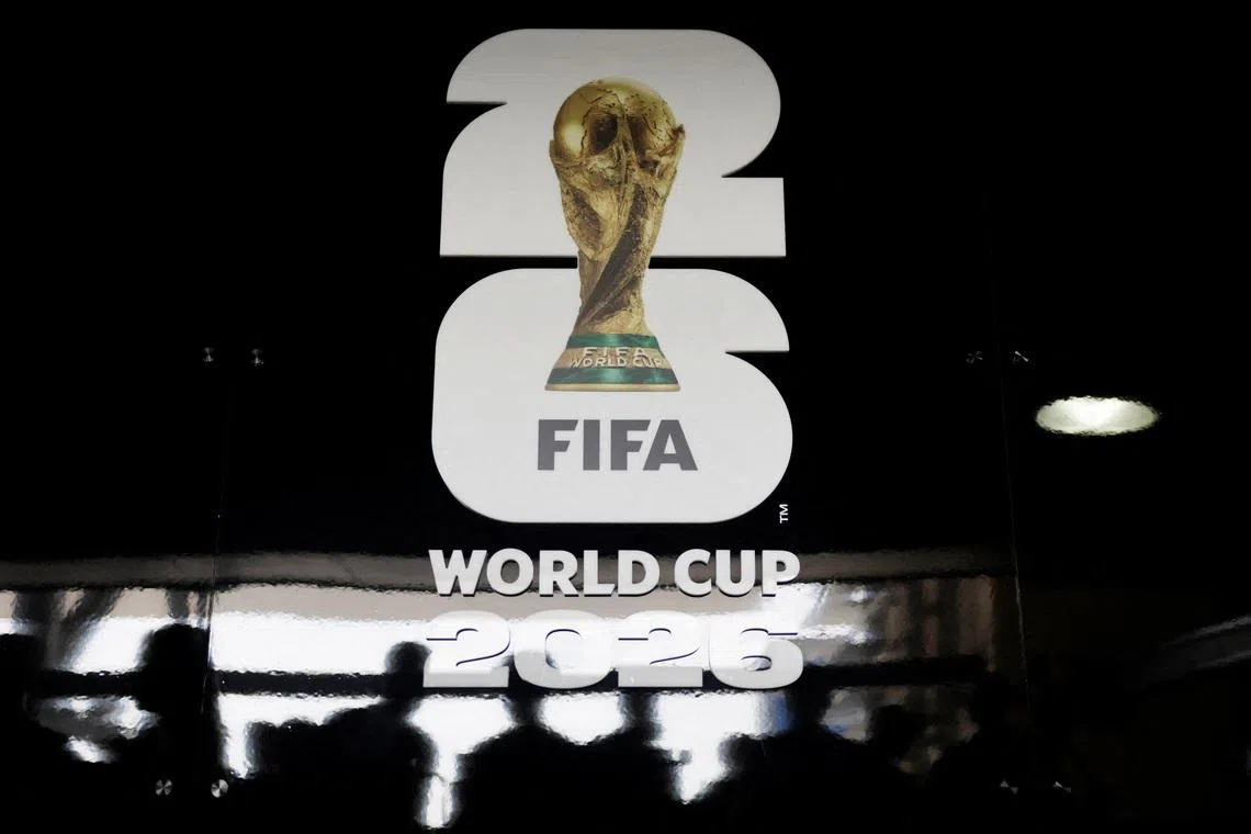 Soccer Football - FIFA World Cup 2026 - New York/New Jersey Stadium Tour - New York/New Jersey Stadium, East Rutherford, New Jersey, U.S. - June 10, 2026 General view of FIFA World Cup 2026 branding inside the stadium REUTERS/Jeenah Moon