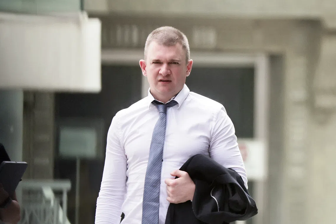 The offences took place on Sept 2, while Aaron Gary Slater was in transit at Terminal 2 of Changi Airport after flying in from Melbourne.