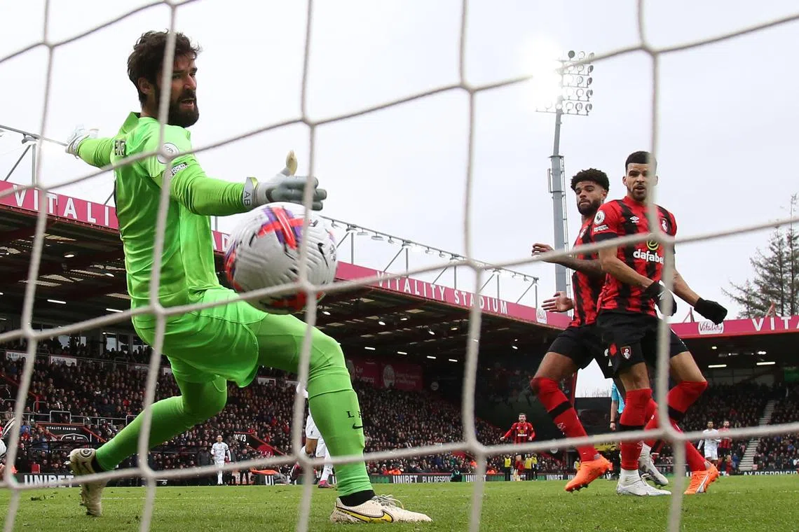 Bournemouth midfielder Philip Billing scoring in the 1-0 Premier League win over Liverpool.