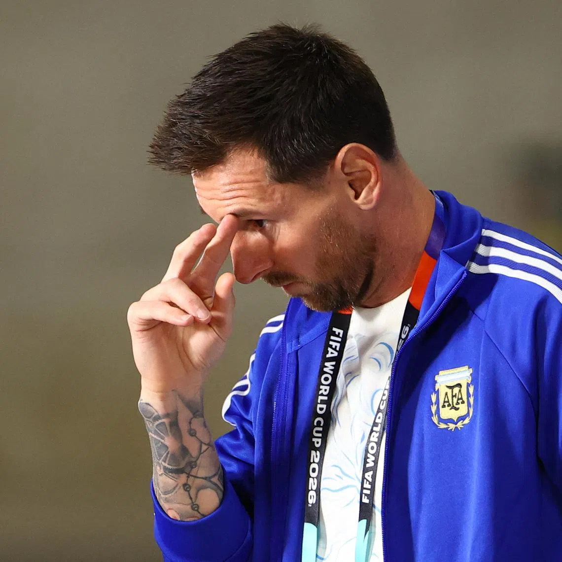 Soccer Football - FIFA World Cup 2026 - Group J - Jordan v Argentina - Dallas Stadium, Arlington, Texas, U.S. - June 27, 2026 Argentina's Lionel Messi arrives at the stadium before the match REUTERS/Issei Kato
