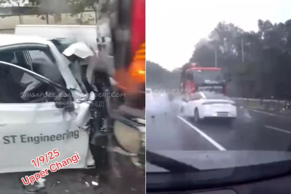 The Singapore Civil Defence Force (SCDF) said that it was alerted to the accident along Upper Changi Road on Sept 1 at about 10.05am.