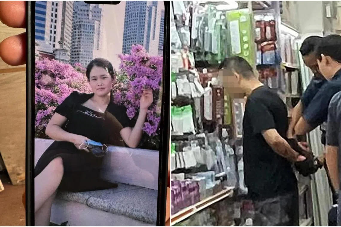Chinese national Du Zaixing (right) had allegedly attacked Ms Dao Thi Hong, 34, at the Quan Long Nippon Paint hardware store on Dec 10. 