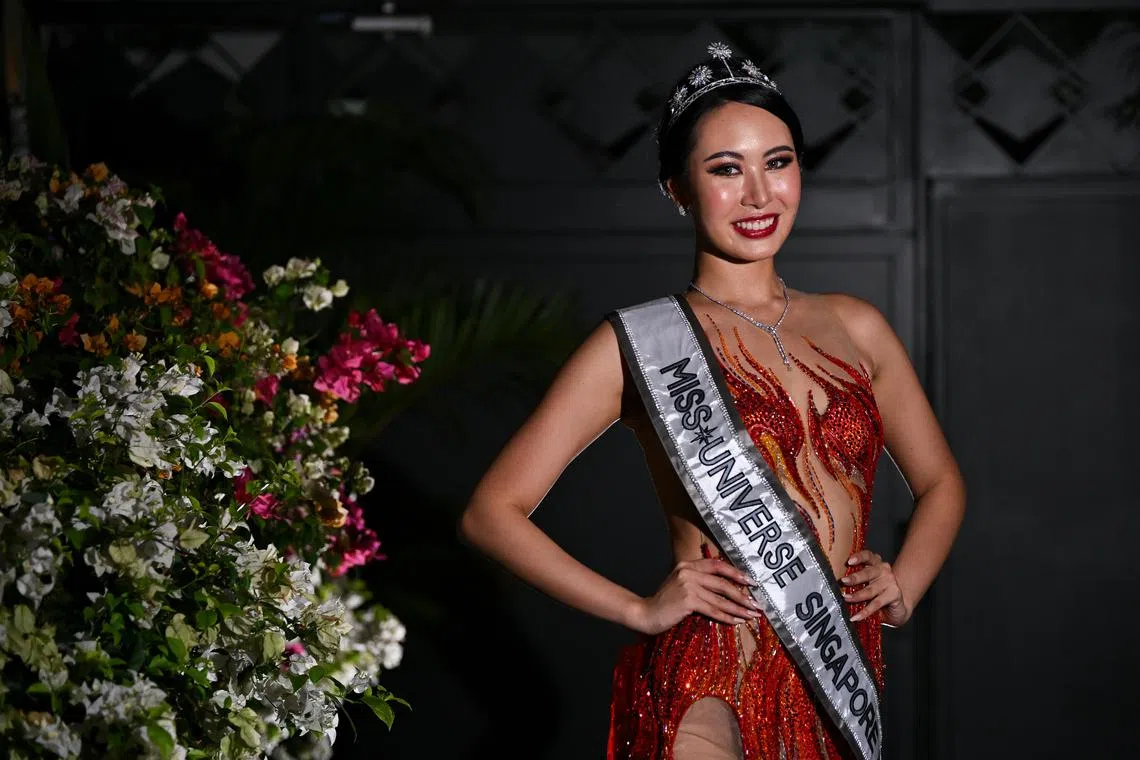 ST20240922-202492000101-Lim Yaohui-Joanne Soh-jsmus22/
Winner Charlotte Chia, 26, Public Relations Account Executive after the finals of Miss Universe Singapore 2024 at Amber Lounge, The Clifford Pier on Sept 22, 2024, where one of the 15 finalists will win the crown.
(ST PHOTO: LIM YAOHUI)