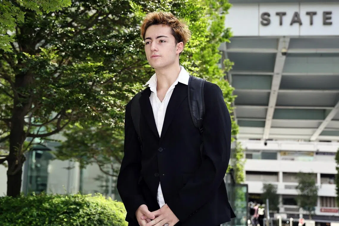 Didier Gaspard Owen Maximilien, 18, at the State Courts on April 29.